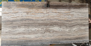 Carreaux de mur extérieur en <span class=keywords><strong>travertin</strong></span> gris argenté italien Design moderne Surface polie Caractéristique imperméable Bon <span class=keywords><strong>prix</strong></span> Grande dalle de <span class=keywords><strong>pierre</strong></span> - Product Image 5