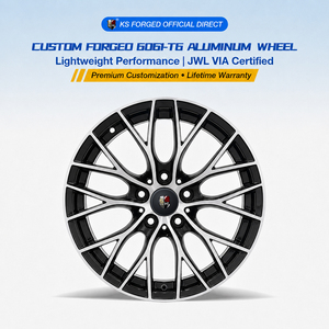 <span class=keywords><strong>Jantes</strong></span> en alliage d'aluminium forgé légères KS 19 20 21 <span class=keywords><strong>pouces</strong></span>, noires et argentées, à rayons fendus pour <span class=keywords><strong>BMW</strong></span> Série <span class=keywords><strong>3</strong></span> 5, Audi A4 A6 - Product Image 2