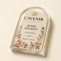 Autocollant dôme personnalisé en PVC 3D avec résine époxy cristalline, étiquette transparente en caoutchouc souple, badge logo pour la décoration d'emballages de flacons de parfum