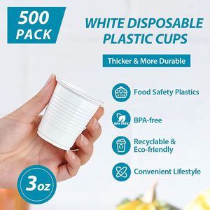 Gobelets jetables en plastique transparent de 3 oz pour boissons, thé, jus, fruits frais, portables - Product Image 3