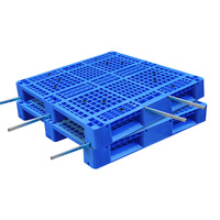 Palettes en plastique simple face à usage intensif en HDPE de haute qualité, étagère de support d'entrepôt réutilisable à haute capacité pour le stockage logistique