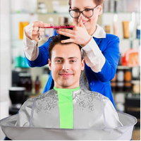 Coupe de cheveux coupe de cheveux Cape imperméable à l'eau Cape de barbier Cape pliable coiffure parapluie Cape tablier impression logo