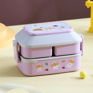 Boîte à lunch portable mignonne à compartiments, motif dessin animé, qualité alimentaire, vente en gros, modèle 2026, très populaire - Product Image 4