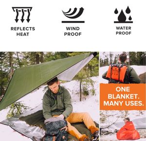 Couverture Thermique d'Urgence Réfléchissante Isolée Imperméable Robuste pour la Survie avec Logo Personnalisé - Product Image 3