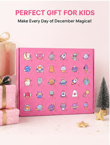 Cute Cartoon Space Theme 24 Day Advent <b>Calendar</b> Box Foldable Paperboard Christmas Mystery Box for Candy and Small Toy - Product Image 4