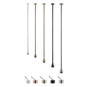 ก๊อกน้ำอ่างล้างหน้าแบบติดเพดาน SANIPRO สีดำด้าน โรสโกลด์ หรูหรา ทำจากทองเหลือง ดีไซน์สร้างสรรค์ หัวก๊อกยาว สำหรับห้องน้ำ - Product Image 6