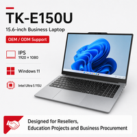 Ordinateur portable professionnel 15,6 pouces Intel Ultra 5 115U, Windows 11, Intel HD Graphics, charge rapide 100W PD, sans fil, en stock, directement de l'usine
