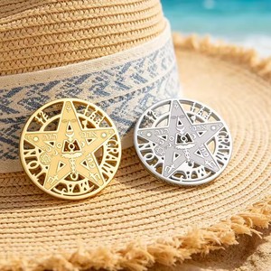Broche <span class=keywords><strong>Pentagramme</strong></span> <span class=keywords><strong>de</strong></span> Sorcellerie en Acier Inoxydable, Amulette Hébraïque Tétragrammaton <span class=keywords><strong>de</strong></span> <span class=keywords><strong>Salomon</strong></span>, Bijou Porte-Bonheur, Badge, Accessoire <span class=keywords><strong>de</strong></span> Costume, Cadeau - Product Image 5