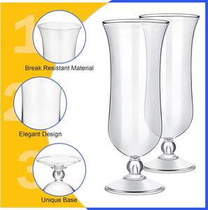 16oz <span class=keywords><strong>vintage</strong></span> en plastique hurricane <span class=keywords><strong>verre</strong></span> à cocktail verres de bar personnalisés réutilisable en polycarbonate <span class=keywords><strong>milkshake</strong></span> <span class=keywords><strong>verre</strong></span> - Product Image 2