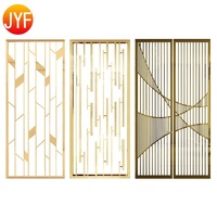 EL212 Interior Decorative Pvd Gold Mirror Stainless Steel Room Dividers Living Room Glass Partition Design in Mirror Polished