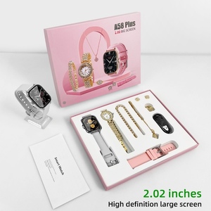 2025 Sang Trọng Mới A58 Cộng Với Thông Minh Đồng Hồ Với Vòng Đeo Tay Reloj Thông Minh Quà Tặng Phụ Nữ Thông Minh Đồng Hồ Cho Phụ Nữ <span class=keywords><strong>8</strong></span> Trong <span class=keywords><strong>1</strong></span> Thông Minh Đồng Hồ - Product Image 4
