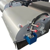 Balayeuse rotative avec déflecteurs en caoutchouc, entraînement hydraulique pour chargeuse compacte