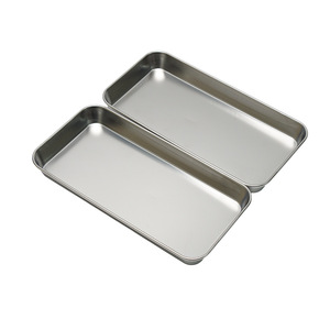 Plateau dentaire en acier inoxydable 304 Guanlan 18x12cm, plateau plat pour stérilisation, plateau chirurgical pour pansements - Product Image 1