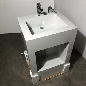 Dwu009 Lavabo en porcelaine monobloc à découpe irrégulière, à trou unique, durable, pour usage extérieur - Product Image 4