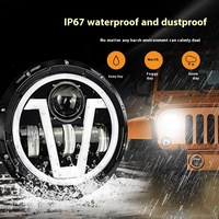 Phares LED TCYATO 7 pouces avec feux de jour LED Angel Eyes pour accessoires automobiles