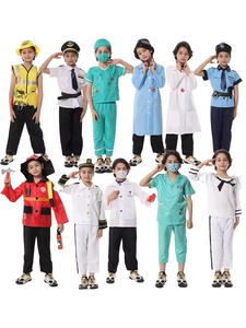 Costume de cosplay pour enfants en polyester, pompier/avocat/médecin/infirmière/ingénieur - Product Image 2