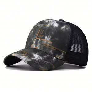 Gorra de Béisbol de Malla de 5 Paneles para Hombre, Estilo Camionero, con Estampado Tie-Dye, Gorras Deportivas, Sombreros <span class=keywords><strong>Ombre</strong></span>, Venta al por Mayor, Verano-Otoño 2024 - Product Image 4