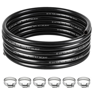 Tuyau en caoutchouc nitrile Linxiang 3/8 po 20 pi résistant aux huiles et aux carburants pour moteur automobile avec manchon de serrage - Product Image 4