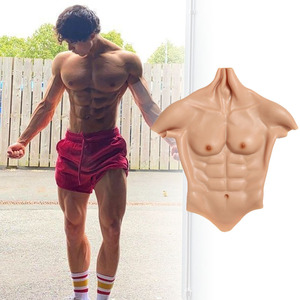 Costume masculin avec <span class=keywords><strong>faux</strong></span> muscles abdominaux, poitrine masculine, travesti, silicone réaliste, muscle artificiel, simulation naturelle, poitrine en silicone - Product Image 1