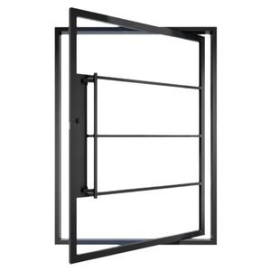 Porte pivotante en alliage d'acier et d'aluminium hors axe Porte tournante en verre d'entrée de style européen-américain moderne pour usage extérieur d'hôtel - Product Image 5