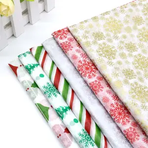 Grosir siap untuk pengiriman kertas pembungkus Natal kustom kertas pembungkus Natal