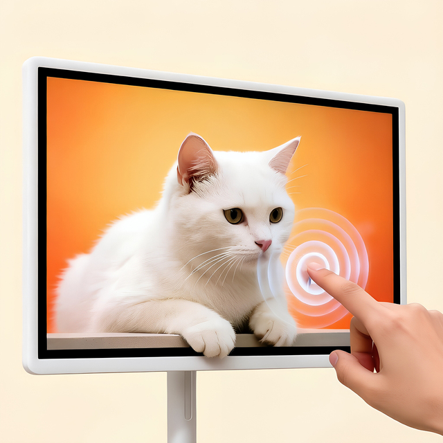 32 Inch Smart Touch Screen Monitor Built-in Camera 8GB+128GB Storage Android 15 38400mAh Battery Indoor Education Retail Store