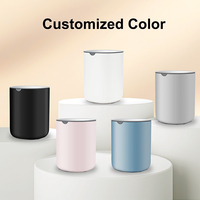 Petite poubelle de bureau de 0.4 gallons avec couvercle pivotant Mini poubelle couleur personnalisée pour table de bureau