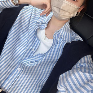 <span class=keywords><strong>Camicia</strong></span> da <span class=keywords><strong>uomo</strong></span> TIANCHEN RL Little Horse con Logo ricamato a righe in puro cotone <span class=keywords><strong>camicia</strong></span> sottile primavera estate manica lunga da <span class=keywords><strong>donna</strong></span> # RL-060 - Product Image 5