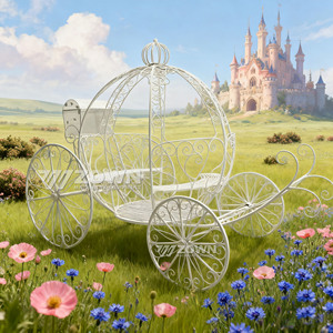 Carruaje de Calabaza Floral Princesa sin Motor para Bodas al Aire Libre, Vehículo Turístico para Fondo de Escenario - Product Image 6