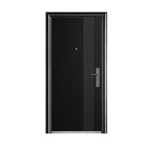 Simple Flat Modern Design Steel Entrance Door Cheaper Price Steel Security Door For Anti-theft