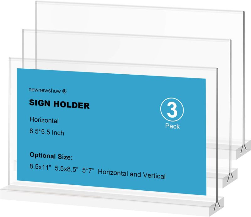 New Show Acrylic Sign Holder 3