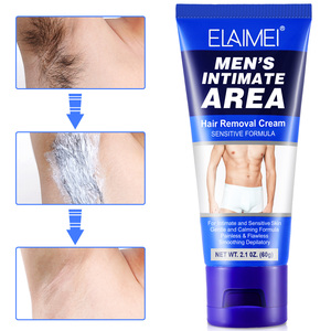 ELAIMEI Lotion dépilatoire indolore biologique à base de plantes pour tout le corps peau sensible Crème dépilatoire personnalisée pour la zone intime des hommes - Product Image 5