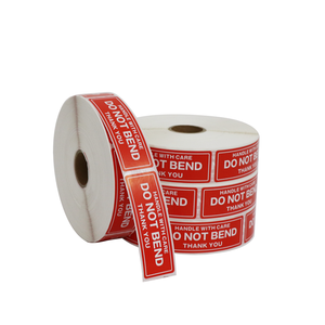 Autocollant d'avertissement d'expédition auto-adhésif Premium <span class=keywords><strong>1</strong></span> "x 3" 1000 pièces soins de la poignée ne pas plier les étiquettes pour enveloppe de paquet - Product Image 1