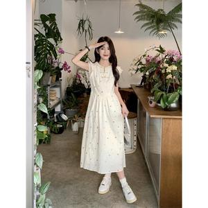 Vestido de Gasa con Estampado de Personajes y Botones para Mujer, Sin Mangas, Cuello Mandarín, Largo hasta el Suelo, Transpirable, Estilo Vintage, Tipo Lápiz, para Verano - Product Image 2