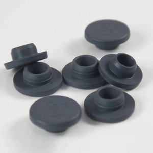 Tapón de silicona de grado médico gris personalizado de caucho butílico en forma de T para botellas de infusión, envases de soluciones químicas y fragancias - Product Image 3