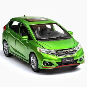 diecast model car 1:32 honda fit alloy car model with sound and light pullback decorate collect Coche modelo del metal