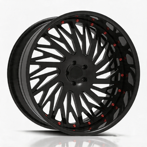 <span class=keywords><strong>Jantes</strong></span> forgées légères 6061 T6, 2 pièces, sur mesure, 20, 22, 24, 26, 28, 30 pouces, 5x112, 5x1143, 5x120, 5x127, 6x1397, lèvres chromées, style Biaforca - Product Image 3