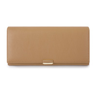 Dompet Panjang Wanita Tailian High-End, Sederhana, Anti Air, Bahan PU, Motif Geometris Eropa Timur, Kancing Poliester, Untuk Penggunaan Sehari-hari