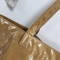 Sac fourre-tout transparent en PVC pour l'été, sac à main de plage transparent effet gelée, sac de shopping étanche grande capacité, sac de plage