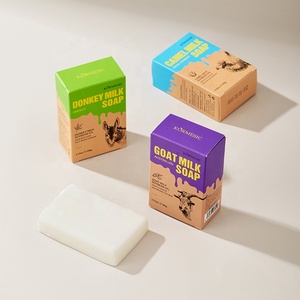 Savon artisanal KORMESIC pour le lavage et le bain, à base de lait de chameau, d'âne et de chèvre biologiques, savon blanchissant au curcuma pour hôtel - Product Image 1