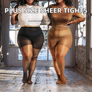 Collant da Donna Taglia Grande 20D, Senza Cuciture, Ultra Sottili, a Vita Alta, Traspiranti, Sostenibili, per l'Estate - Product Image 2