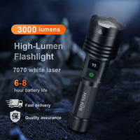 Nouvelle lampe torche tactique à zoom télescopique avec affichage numérique de la puissance à 5 modes, rechargeable par USB, en alliage d'aluminium, avec laser blanc LED