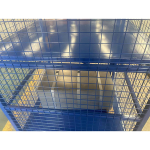 Ajustável Wire Mesh <span class=keywords><strong>Cage</strong></span> Steel Mesh Container Logístico Soluções de armazenamento seguro para uso industrial e armazém - Product Image 4