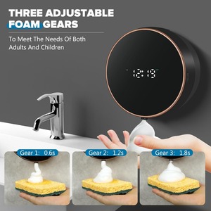 Distributeur automatique de <span class=keywords><strong>savon</strong></span> mousse ABS, écologique, pour hôtel, mural, rechargeable, sans contact, réglable, batterie au lithium, plastique - Product Image 4