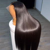Perruques Lace Front 13x6 en cheveux humains bruts 100% naturels, double densité, ultra-lisses, pour femmes noires, et perruques en cheveux indiens vierges bruts ondulés
