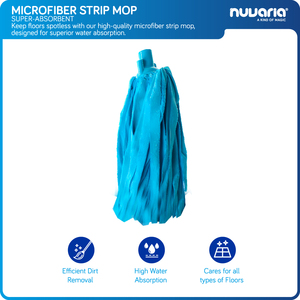 Mop in microfibra a strisce. Mop super assorbente per la pulizia di pavimenti bagnati, adatto sia per uso residenziale che commerciale. Per tutti - Product Image 1