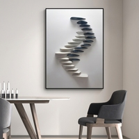 Peinture murale abstraite en porcelaine de cristal haut de gamme, lignes courbes, lumineuse, décoration de luxe pour la maison, idéale pour les couloirs.