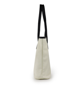 Sac à main pour femme Shang en toile de coton avec poignée en cuir, logo personnalisé ou imprimé, sac de shopping écologique - Product Image 4