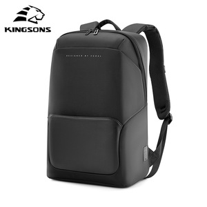 Kingsons Men's Business <b>Backpack</b> 20-35L Lightweight Multi <b>Compartment</b> Laptop Bag Solid Color Black Everyday Use - Product Image 3