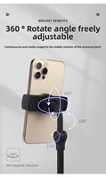 Nouveau support de téléphone portable et tablette multifonctionnel en ABS noir, réglable et rotatif à 360 degrés, support d'affichage pour téléphones